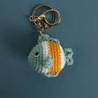 Llavero con foto personalizado - Pez de Oro Tejido a Mano, Llavero Creativo de Ganchillo, Accesorio