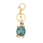 Llaveros Originales para Coche 2025: Elegante Llavero de Cristal Rhinestone Tortuga para Mujer - Acc