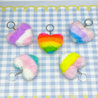 Llavero con Foto Personalizado - Corazón de Pompón Suave para Llavero, Mochila y Bolso - Regalo Únic