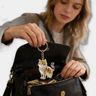 Bag Charm Llavero Gato para Guardar Pelo de Mascota - Recuerdo Transparente Premium