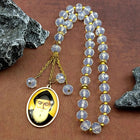 Llavero para Bolso San Charbel - Colgante Religioso de Acero Inoxidable Dorado, Amuleto de Oración p