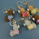 Llavero con Peluche Tejido a Mano - Perro Salchicha Dachshund Crochet, Suave y Original