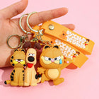 Set de Llaveros con Peluches Originales Garfield & Odie 3D Silicona - Regalo Divertido