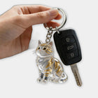 Bag Charm Llavero Gato para Guardar Pelo de Mascota - Recuerdo Transparente Premium