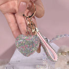 Llavero a Crochet para Hombre Corazón Multicolor Strass Aleación Premium Bolso Mujer