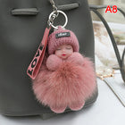 Llavero con Peluche Pompom Bebé Durmiendo - Suave y Esponjoso Llavero de Peluche para Mujer, Decorac