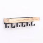 Llaveros Personalizados de Madera Rústica - Soporte de Pared con 6 Ganchos para Entrada, Organizador