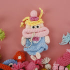 Llaveros Originales para Regalo - Funny Sausage Mouth Girl Crochet Keychain Personalizado