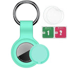 Llavero con AirTag de Cuero Genuino - Funda Protectora para Mascotas, Equipaje y Bolsos