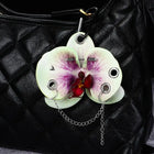 Llavero de Orquídea Phalaenopsis Simulada - Decoración Premium para Mochila, Regalo Creativo