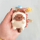 Llaveros Personalizados de Gatito a Crochet Hecho a Mano - Llavero Amigurumi Único para Bolso, Mochi