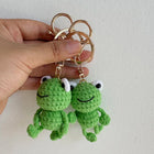 Llavero a Crochet Paso a Paso - Rana Verde Hecho a Mano Amigurumi, Accesorio Ecológico para Mochila,