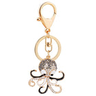 Llavero con Peluche de Tortuga Marina - Cristal Rhinestone y Metal, Diseño Marino para Bolso y Llave