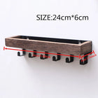 Llaveros Personalizados de Madera Rústica - Soporte de Pared con 6 Ganchos para Entrada, Organizador