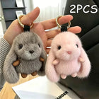 Llavero con Peluche Conejo Blanco Suave y Elegante para Mujer - Accesorio de Bolso Premium, Regalo d