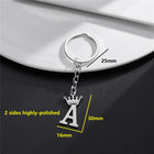 Llaveros Originales para Coche - Corona DIY A-Z Letras Colgante Acero Inoxidable Personalizado Regal