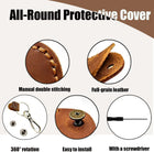 Llavero con AirTag de Cuero Genuino - Funda Protectora para Mascotas, Equipaje y Bolsos