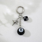 Llavero Personalizado Corazón Punk Estrella Billar 8 - Regalo Original para Mujer