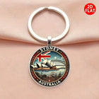 Llavero Pull and Bear Vintage con Ópera de Sídney y Puente del Puerto - Aleación de Zinc Premium