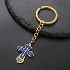 Llavero para Bolso Cruz Ortodoxa Rusa - Charm Elegante y Premium en Acero Inoxidable