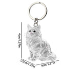 Llavero Cartera Transparente con Gato - Bolsa Portaobjetos para Llaveros, Recuerdo de Mascota, Regal