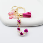 Llavero a Crochet Paso a Paso - Colgante de Flores Secas y Resina, Inicial A-Z, Mariposa y Borla, Re