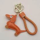 Llavero con Foto Personalizado - Sausage Dog PU Leather Colgante para Llaves, Regalo Original para H