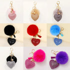 Llavero con Peluche Rhinestone Heart - Llavero Capibara Peluche Premium de Aleación y Pelo Sintético