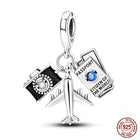 Llaveros Charms de Plata 925: Torre Eiffel, Coliseo, Arco del Triunfo - Luminosos y Elegantes