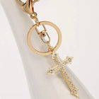 Llavero Hombre Cruz con Cristales - Regalo Original para Novia y Mejor Amiga, Colgante de Bolso