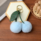 Llaveros Originales para Coche - Conejo Oso Nutria Pompom de Cereza Multicolor - Llavero Coche Premi