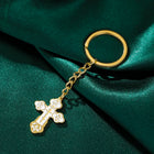 Llavero para Bolso Cruz Ortodoxa Rusa - Charm Elegante y Premium en Acero Inoxidable