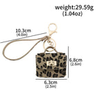 Bag Charm de Cuero con Estampado de Leopardo - Llavero Elegante para Bolso, Colgante Charm para Muje