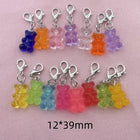 Llavero para Bolso de Osito Traslúcido - 15 Piezas Jelly, Colores Surtidos, Decoración Charm Premium