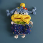 Llaveros Originales para Regalo - Funny Sausage Mouth Girl Crochet Keychain Personalizado