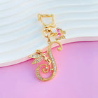Llavero para Bolso Boutique Angel Iniciales A-Z Mariposa Cristal Metal Charm Colgante Regalo Madre M