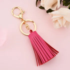 Llavero de Cuero Corto con Borla - Keychain Premium para Bolso, Mochila y Regalo