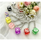 Charm para bolsos Llavero Dados Transparentes 3 Piezas - Resina Premium para Gamers