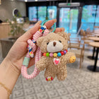 Llavero Hombre Oso de Peluche Arcoíris Coreano - Regalo Creativo para Pareja