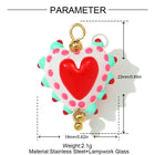 Contraseña del Llavero Inicio de Sesion - Corazón de Cristal Artesanal Premium para Ella