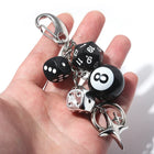 Llavero Personalizado Corazón Punk Estrella Billar 8 - Regalo Original para Mujer