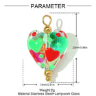 Contraseña del Llavero Inicio de Sesion - Corazón de Cristal Artesanal Premium para Ella