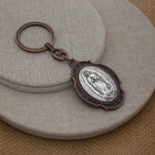 Llavero para Bolso Virgen de Guadalupe - 5cm Medalla Oval Inspiracional con Mosquetón, Regalo Religi