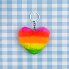 Llavero con Foto Personalizado - Corazón de Pompón Suave para Llavero, Mochila y Bolso - Regalo Únic
