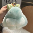 Llavero con Peluche de Conejito Pompón – Accesorio Premium Hecho a Crochet