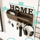 Llaveros Personalizados con Foto | Soporte de Pared de Madera con Estante y Ganchos para Llaveros, B