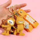 Set de Llaveros con Peluches Originales Garfield & Odie 3D Silicona - Regalo Divertido