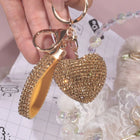 Llavero a Crochet para Hombre Corazón Multicolor Strass Aleación Premium Bolso Mujer