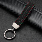 Llavero Ford Original de Cuero y Metal - Accesorio Premium para Mustang, Focus, Fiesta, Mondeo, Tran
