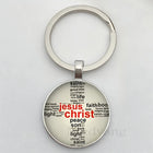 Llavero Coche I Love Jesus - Diseño Religioso con Vidrio Cabujón, Llavero para Coches Premium, Regal